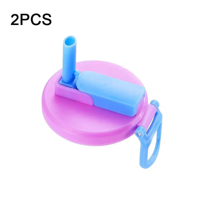 1/2pcs Portable Silicone Soda Can Lids with Straw — Reusable for Beer, Juice, and Canned Drinks