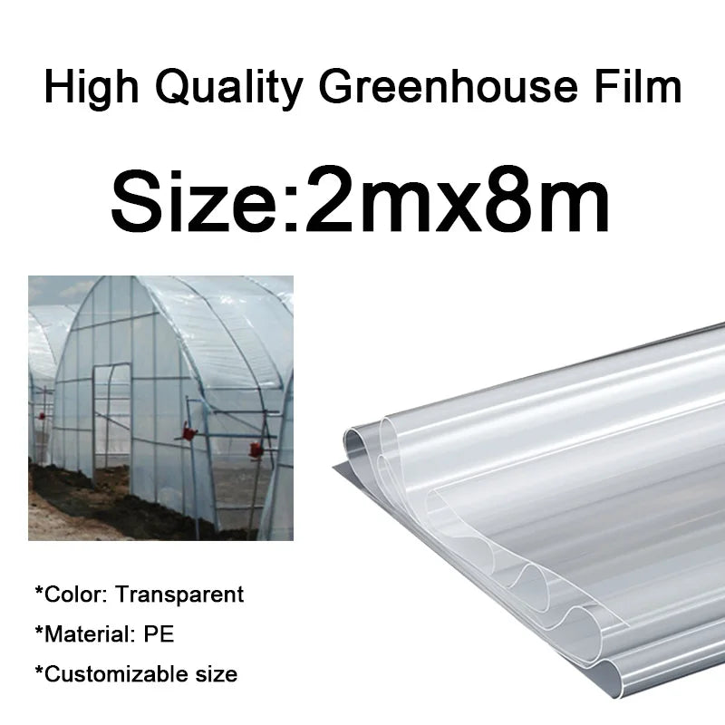 0.08mm-0.14mm Greenhouse Film – Transparent, Waterproof, Heat Preservation, Anti-Aging Planting & Gardening Film