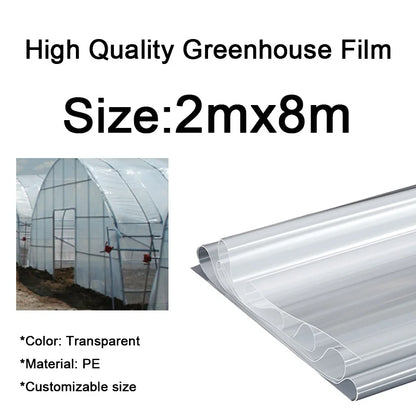 0.08mm-0.14mm Greenhouse Film – Transparent, Waterproof, Heat Preservation, Anti-Aging Planting & Gardening Film