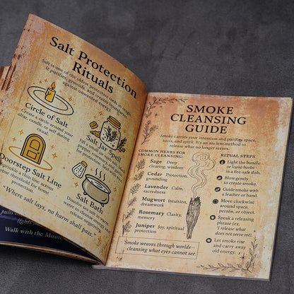 77-Page Witchcraft Grimoire Book of Shadows – Moon Phases, Herbal Lore & Spells Gothic Dark Academia Witch Journal Kit