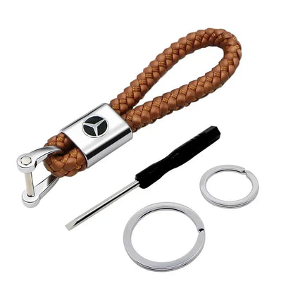 Braided Rope Metal Keychain – Car Key Ring for Mercedes Benz W166/W213/W246/W176/W177/W205 C260/C200/C300/C180/C63/W167