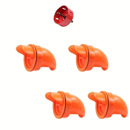 Automatic Gravity Chicken Feeder – DIY Rainproof Poultry Feeder with Food Hole Opener Tool to Reduce Spillage for Chickens & Ducks