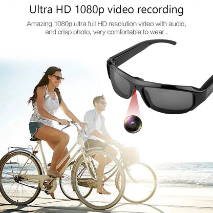 Wearable HD 1080P Mini Glasses Camera – Portable Outdoor Security Sports DV DVR Video Recorder, Surveillance Camcorder for Driving