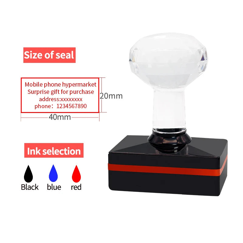 Personalized Logo Self-Inking Stamp: Customized Photosensitive Ink Stamp with Your Design Picture