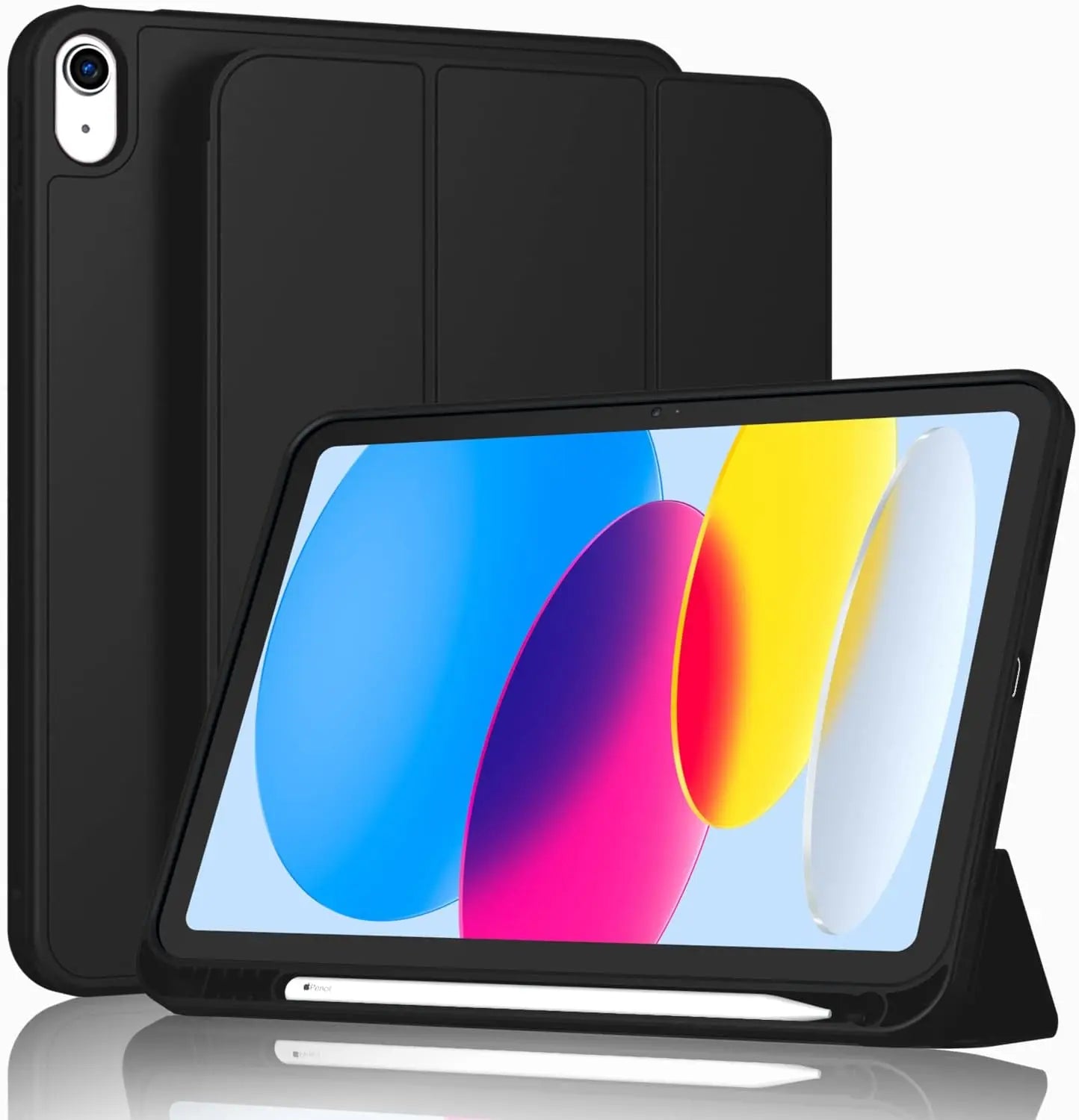 Magnetic Tablet Case with Pencil Holder for iPad 10th Gen, Air 5/6, Pro 11 – Fits 9.7" to 10.5" Models