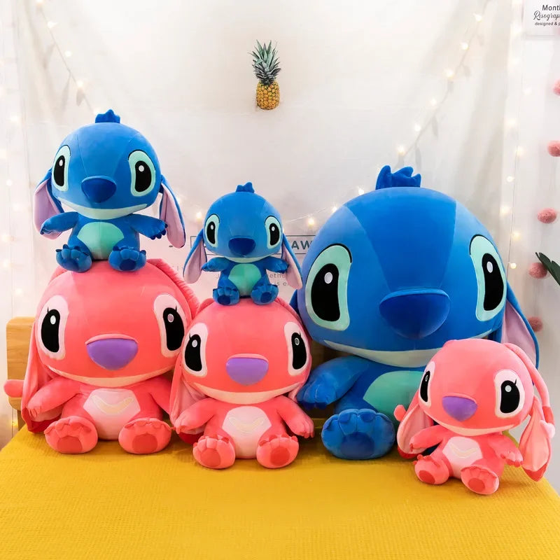 20-60cm Giant Lilo & Stitch Plush – Cartoon Stuffed Anime Toys, Pendant Pillow for Kids Birthday Gift