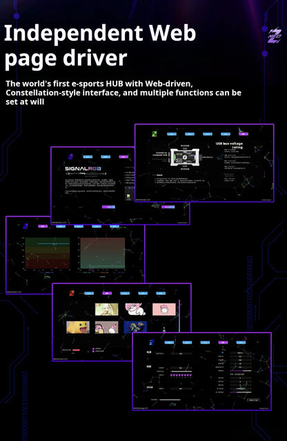 HMLAB ZNEO Gaming USB Hub – 2-to-3 Port with 8K Hz, Independent Power & Screen for Gaming Desk Setup