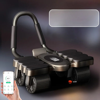 Updated Six-Wheel Eight-Knee Abdominal Wheel – PU Rebound Fitness Equipment for Home Exercise