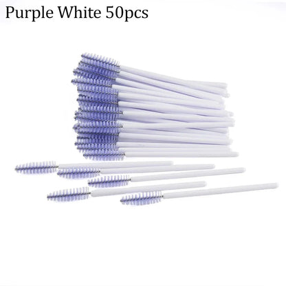 50PCS Reusable Eyelash Brushes – Mascara Wands Spoolers for False Lashes & Eyelash Extensions