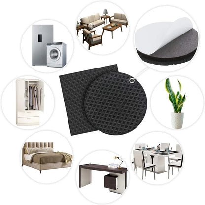 44PCS Non-Slip Furniture Grippers – Self-Adhesive Rubber Pads for Legs & Hardwood Floor Protection
