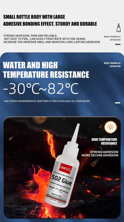 High Quality 502 Super Glue – Fast-Bonding Universal Adhesive for Toys, Crafts, Shoes, Paper, Wood & Plastic | Factory Direct Sale