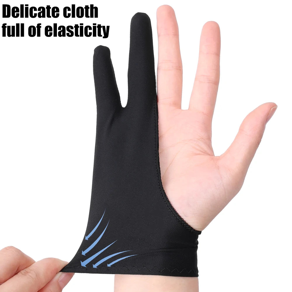 Two-Finger Drawing Glove with Palm Rejection for iPad & Graphic Tablets – Left/Right Hand Artist Glove