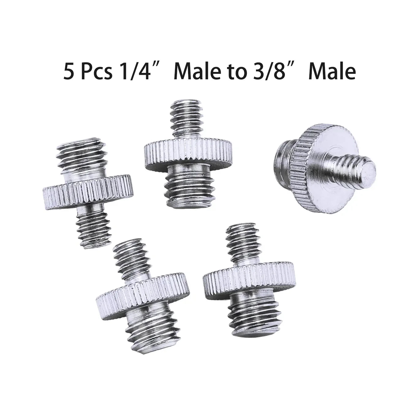 1/4" to 3/8" Female Screw Adapter – Metal Spigot Stud Male Converter for Flash, Light, Tripod & Photo Studio Accessories