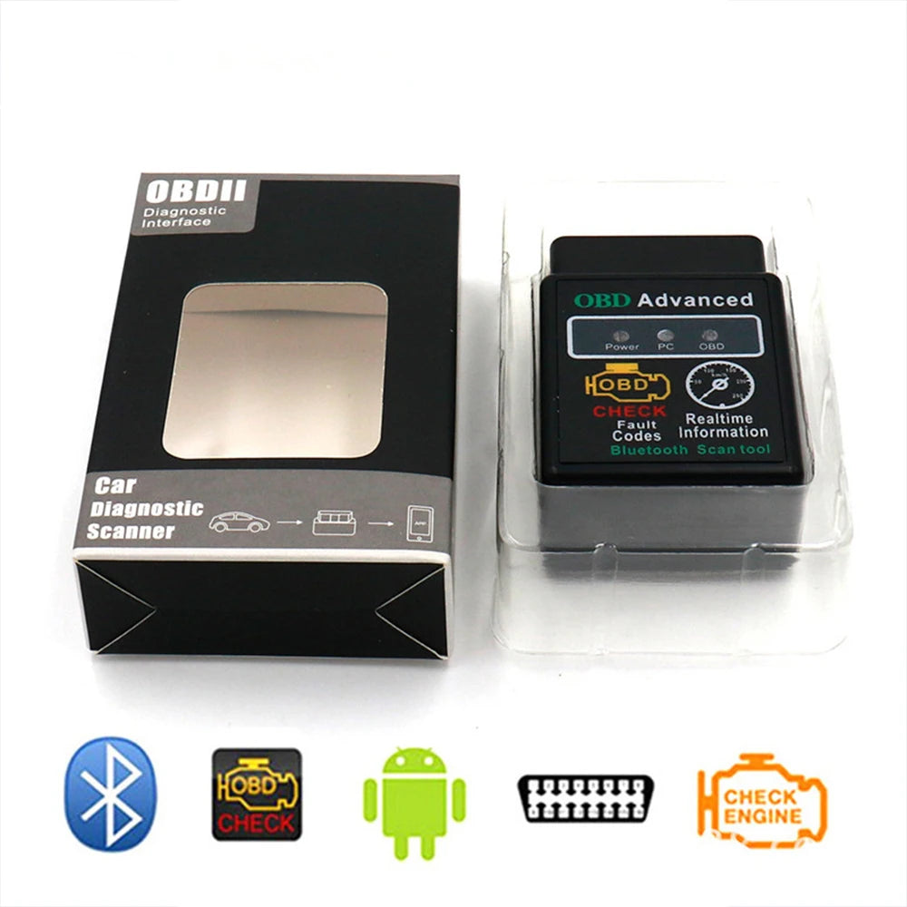 1 PC Car Fault Detector V1.5 – Bluetooth OBD II ELM327 Automotive Diagnostic Tool