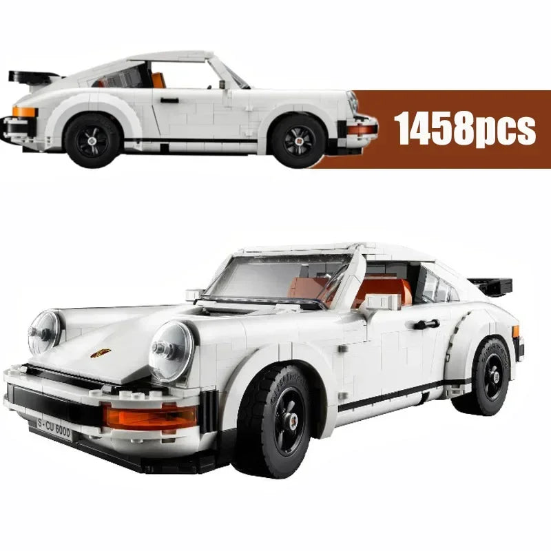 1458PCS Technical Retro Car Model 10295 – 2 in 1 Race Classic Building Blocks Set for Adults & Teens, Christmas Gift Toy