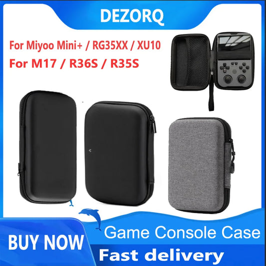 Protective Game Storage Case for Miyoo Mini Plus & Anbernic RG35XX XU10 - Portable Console Bag for M17, R36S, R35S - Secure Carry Solution