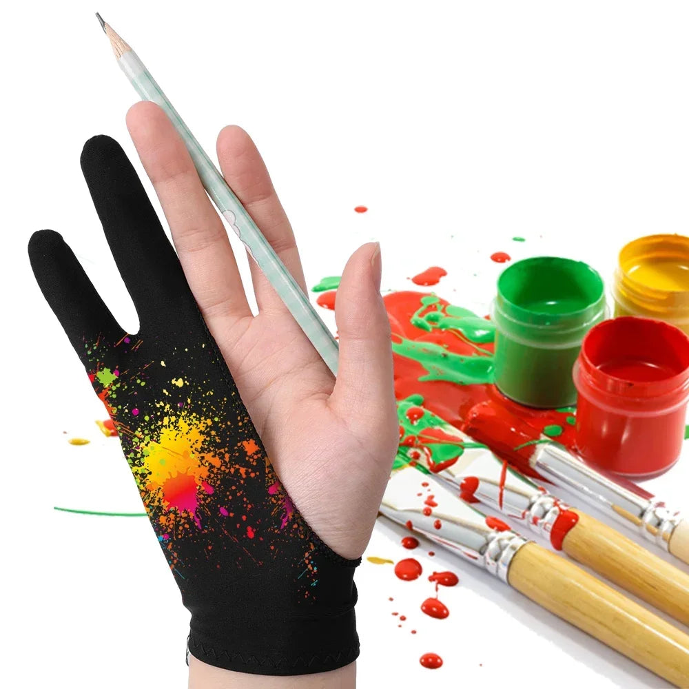 Two-Finger Drawing Glove with Palm Rejection for iPad & Graphic Tablets – Left/Right Hand Artist Glove
