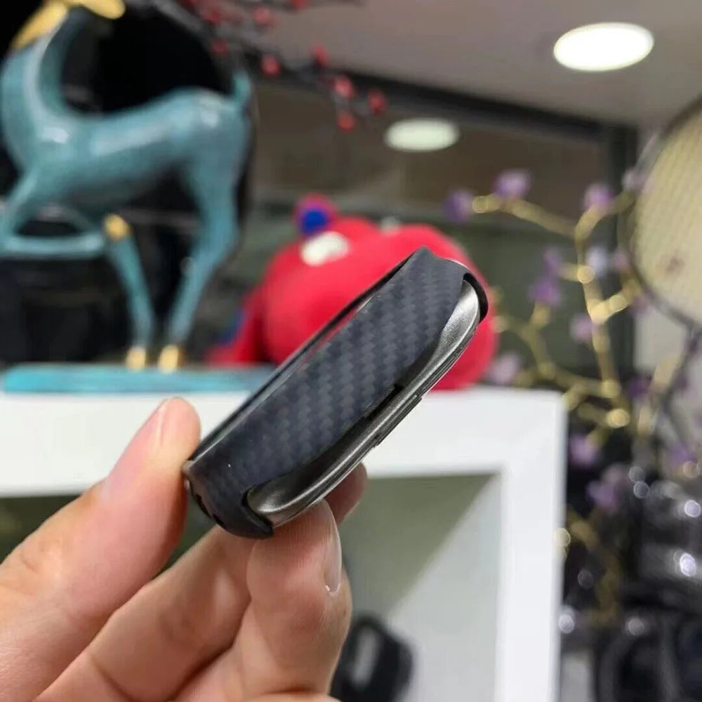 Genuine Carbon Fiber Shockproof Case – Slim Bumper Cover for Apple Watch S8/S9/Ultra 2 (49mm)