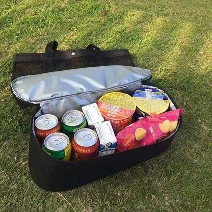 Women’s Waterproof Picnic & Beach Tote Bag – Double Layer Transparent Mesh Insulated Shopping Bag