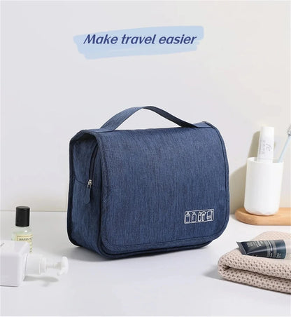 Foldable Toiletry Bag Organizer – Hanging Cosmetic & Makeup Case for Travel and Business