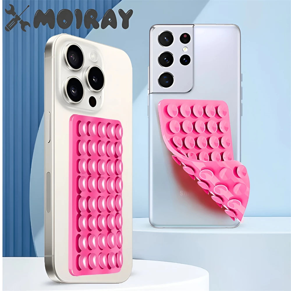 Double-Sided Silicone Suction Pad - Mobile Phone Fixture, Adhesive Rubber Sucker Pad for Secure Mounting