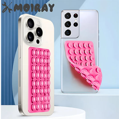 Double-Sided Silicone Suction Pad - Mobile Phone Fixture, Adhesive Rubber Sucker Pad for Secure Mounting