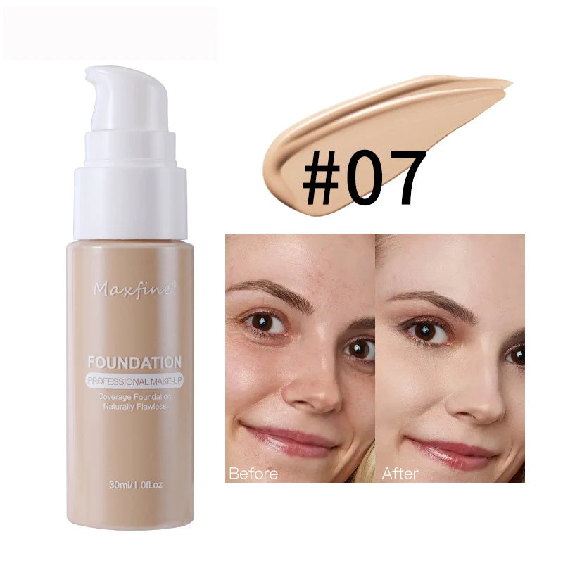Liquid Foundation Concealer – Waterproof, Sweat-Resistant Professional Makeup Cosmetics