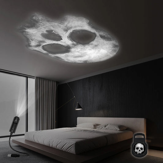 Skull Projection USB Night Light – Decorative LED Lighting Lamp
