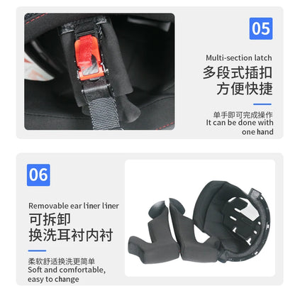 Full-Face Motorcycle Helmet — Winter Warm Double Visor Racing & Sports Motorbike Helmet