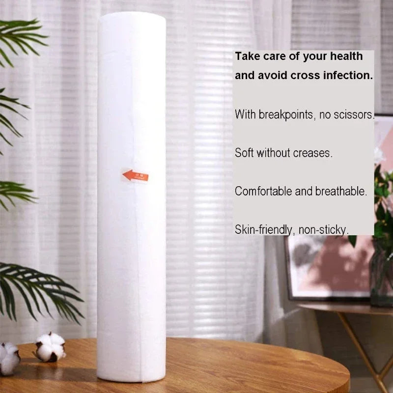 50pcs/roll Disposable Massage Table Sheets – Non-Woven SPA Bed Cover for Lash & Tattoo Salon Use