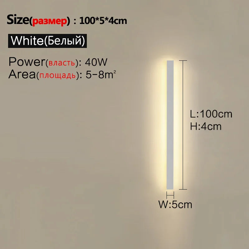 Waterproof Outdoor Wall Light – LED Garden Lamp, Modern Nordic Style for Living Room & TV Background, IP65, 110/220V Wall Washer