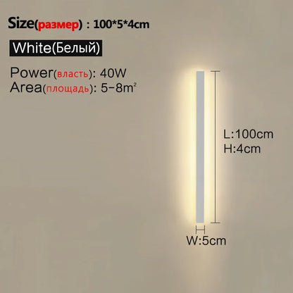 Waterproof Outdoor Wall Light – LED Garden Lamp, Modern Nordic Style for Living Room & TV Background, IP65, 110/220V Wall Washer