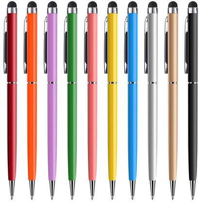 10PCS 2 in 1 Capacitive Stylus and Ballpoint Pen – Universal Touch Pen for Tablet Drawing, iPhone, iPad, Android Mobile Phones