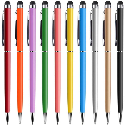 10PCS 2 in 1 Capacitive Stylus and Ballpoint Pen – Universal Touch Pen for Tablet Drawing, iPhone, iPad, Android Mobile Phones