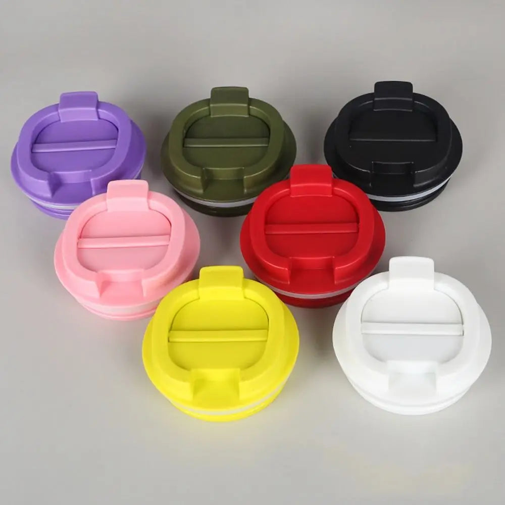 Multicolor Plastic Coffee Cup Lids — Reusable Travel Flask & Water Bottle Covers