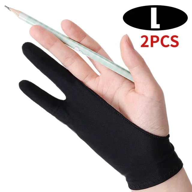 Two-Finger Drawing Glove with Palm Rejection for iPad & Graphic Tablets – Left/Right Hand Artist Glove
