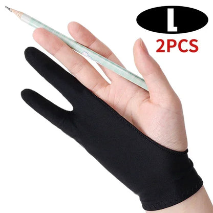 Two-Finger Drawing Glove with Palm Rejection for iPad & Graphic Tablets – Left/Right Hand Artist Glove