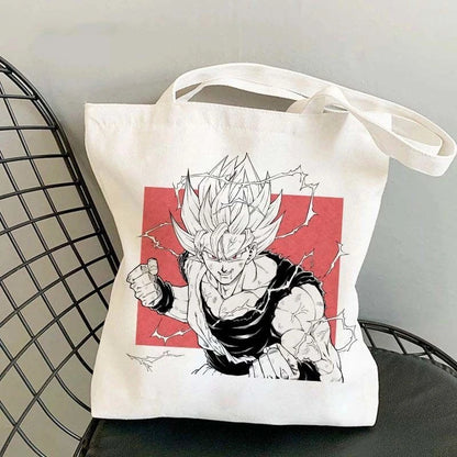 Dragon Ball Anime Canvas Tote Bag – Large-Capacity Eco Shoulder Bag for Women & Students