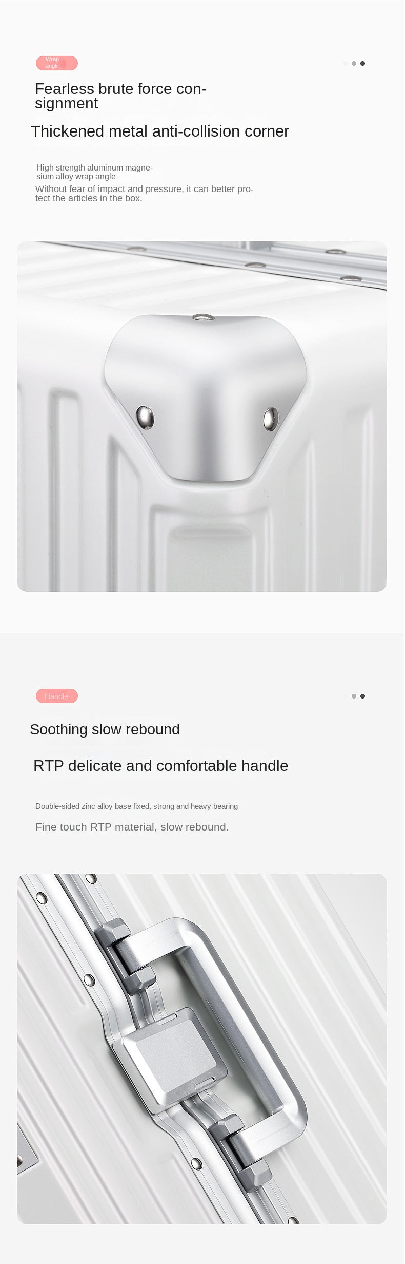 COLENARA Aluminum Frame Suitcase — High-Quality Large Capacity Trolley Travel Bag, 24", 26", 28", 30" Rolling Luggage