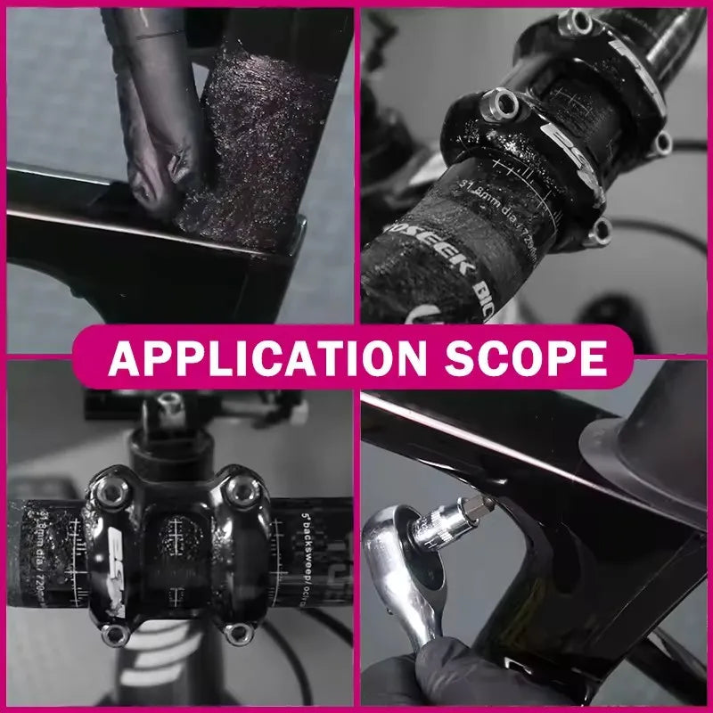 Carbon Fiber Gel Assembly Paste – Non-Slip Lube for Handlebars & Seat Posts, Fits All Bike Types