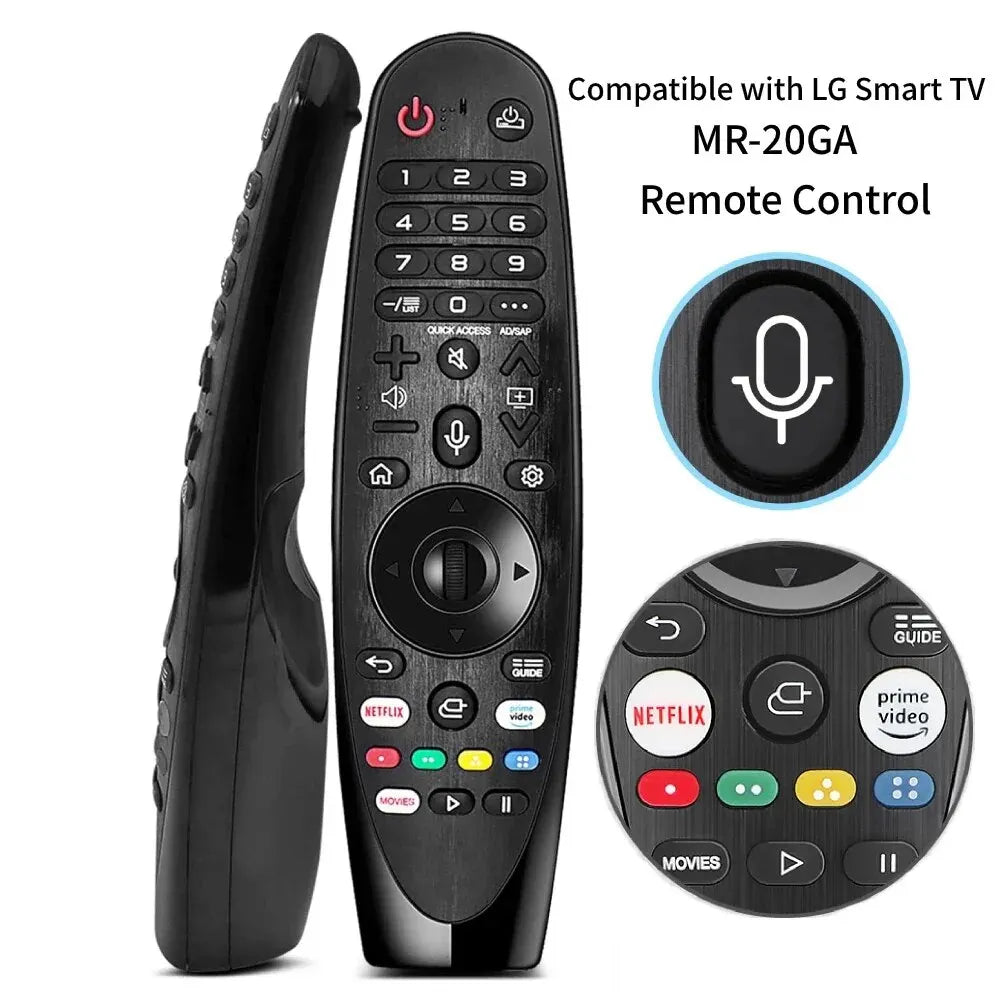 Voice Magic Remote AKB75855501 – Replacement for LG Smart TV (2018-2020), with Pointer Function, Compatible with AN-MR20GA, MR19BA, MR18BA