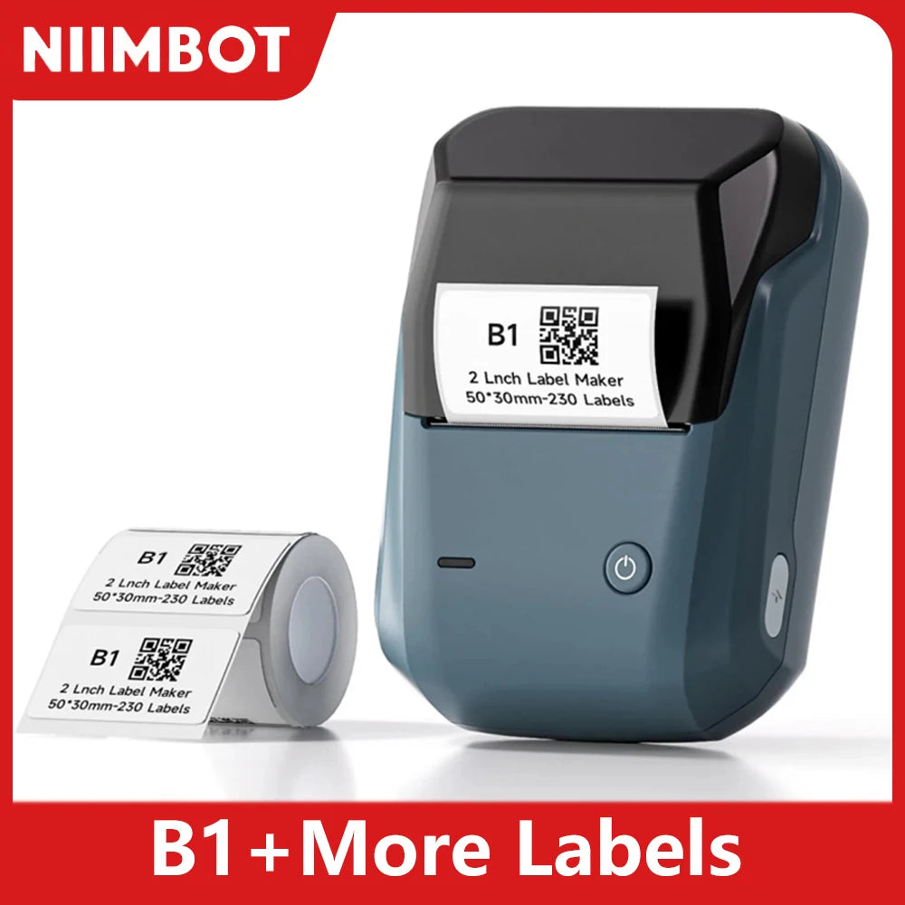 Niimbot B1 Mini Portable Thermal Printer – Self-Adhesive Label Maker, Pocket Printer, Bluetooth Labeling Machine