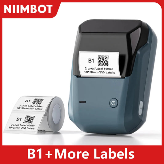 Niimbot B1 Mini Portable Thermal Printer – Self-Adhesive Label Maker, Pocket Printer, Bluetooth Labeling Machine