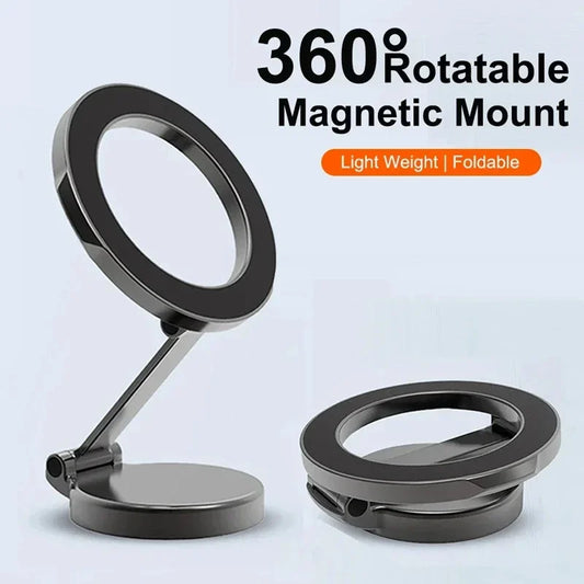 Strong Magnetic Cell Phone Holder - 360° Swivel Adjustable Magsafe Back Sticker for iPhone 16, Samsung, Xiaomi, Universal