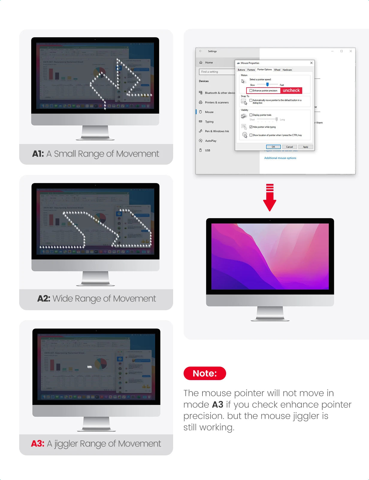Vaydeer Mini Metal Mouse Jiggler – Premium Aluminum Alloy, Long Life Span, Plug and Play, 100% Undetectable