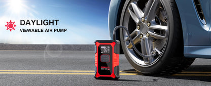GOOLOO A3 3000A Jump Starter with Air Compressor – Portable Car Battery Booster for 9.0L Gas & 6.5L Diesel, 150PSI with Auto Shut-Off