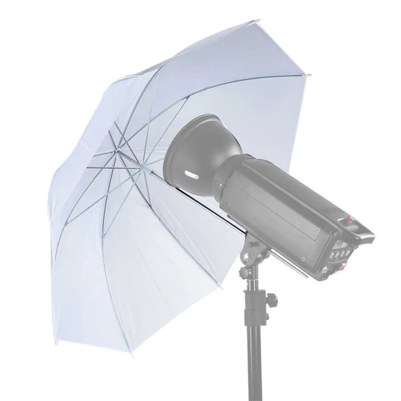 50cm (20”) White Soft Photography Light Reflector Umbrella — Studio Lighting Diffuser Accessory