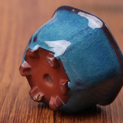 Mini Chinese Style Ceramic Bonsai Pot – Breathable Succulent Planter with Drainage Holes for Home