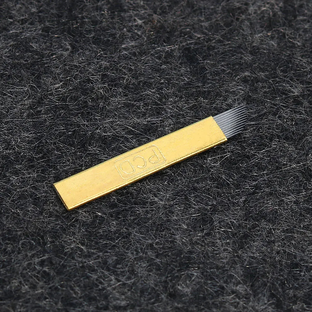 50pcs PCD Microblading Eyebrow Needles – F12/14/19 Tebori Blades for 3D Embroidery Manual Pen
