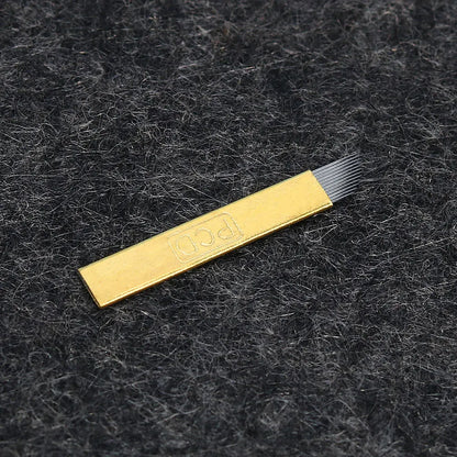 50pcs PCD Microblading Eyebrow Needles – F12/14/19 Tebori Blades for 3D Embroidery Manual Pen